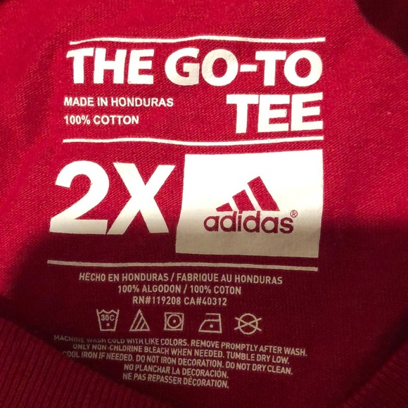 SOLD - Adidas IU Men’s Tee, 2X - Picture 2 of 2
